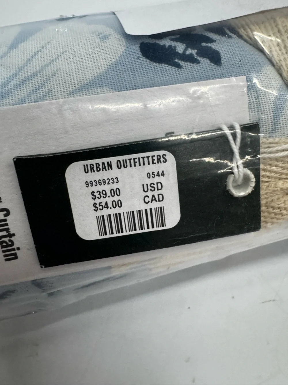 NWT Urban Outfitters Juliette Floral Bows Patterned Shower Curtain Blue 72”x72”